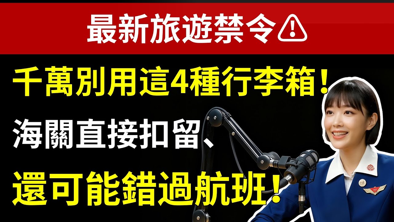 最新旅遊禁令⚠️ 千萬別用這4種行李箱！海關直接扣留、還可能錯過航班！