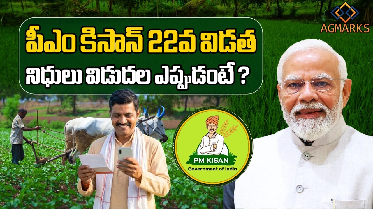 పీఎం కిసాన్ 22వ విడత నిధులు విడుదల ఎప్పుడంటే? | PM Kisan 22nd Installment Updates | Agmarks
