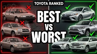 Stop Buying the Wrong Toyota — Here's the Real Rankings