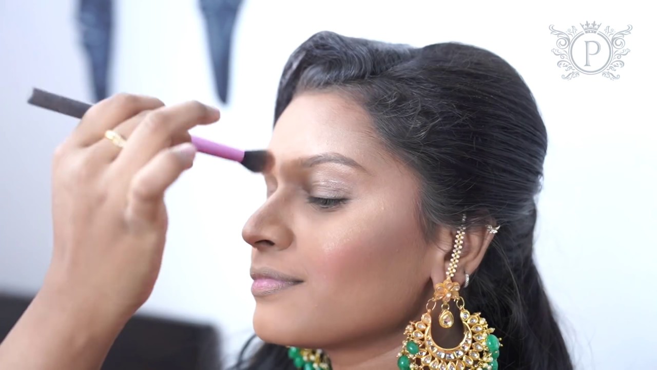 South Indian Makeup Lehenga look 3D Halo Smokey eyes Makeup by