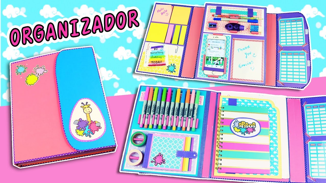 CARPETA ORGANIZADOR con Caja de Cereal  - Regreso a Clases | Manualidades aPasos