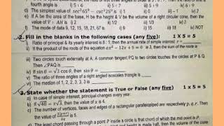 Wbbse Model Mathematics Question With Solution Madhyamik Cl 10 Cl X English Version New Syllabus