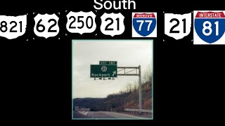 US Highway 21 and parts of Interstate 77 South! #us #usa