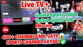Unite8 Sports 1 HD & 2 HD Missing? || Jio Live TV+ (400+) Channels Working But No Unite8 Sports? screenshot 4