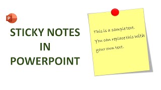 How to create Sticky Notes in PowerPoint | Post It notes Tutorial | Powerpoint template
