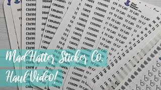 New Sticker Haul | Mad Hatter Sticker Co