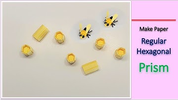 How to Make Origami Regular Hexagonal Prism (Uncapped Honeycomb Cell) | Origami Bricks and Tiles