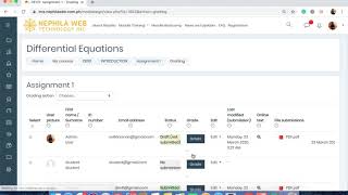 Viewing and grading student's assignment in Moodle