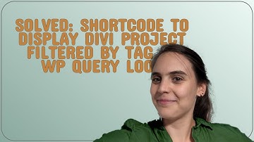 Wordpress: SOLVED: Shortcode to display Divi project filtered by tag in WP Query loop