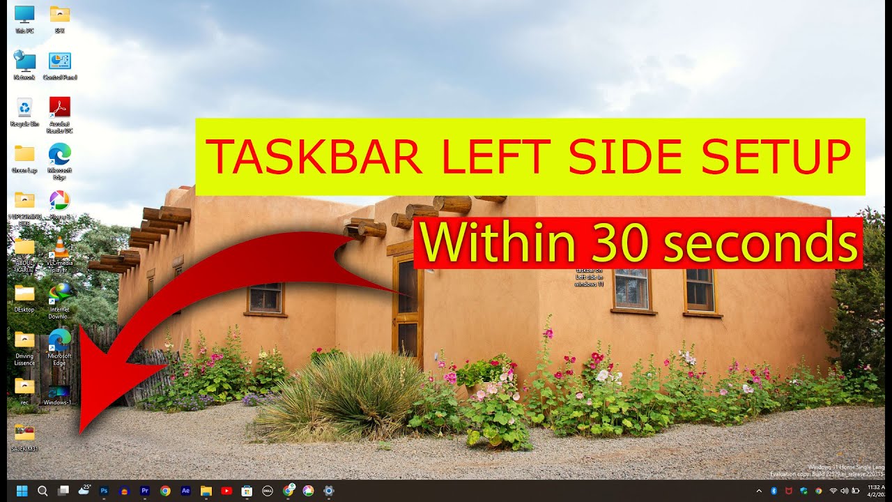 How to setup taskbar on Left side in windows 11 | Windows 11 Start menu left side setup tutorial