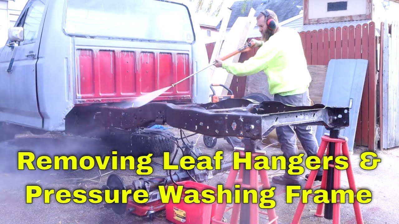 Bug Out Truck Build EP 5 Removing Spring Hangers & Pressure Washing