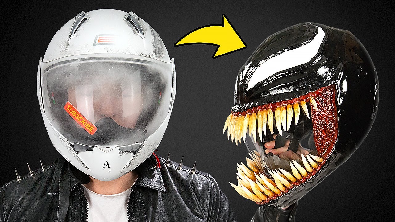 Creepy Custom Motorcycle Helmet - YouTube