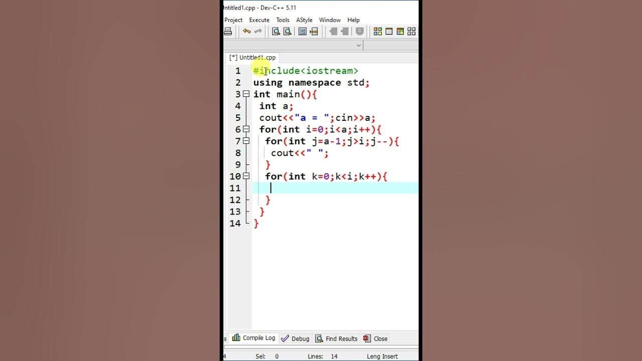 C++ full Pyramid C++ da Piramida shakli, - YouTube