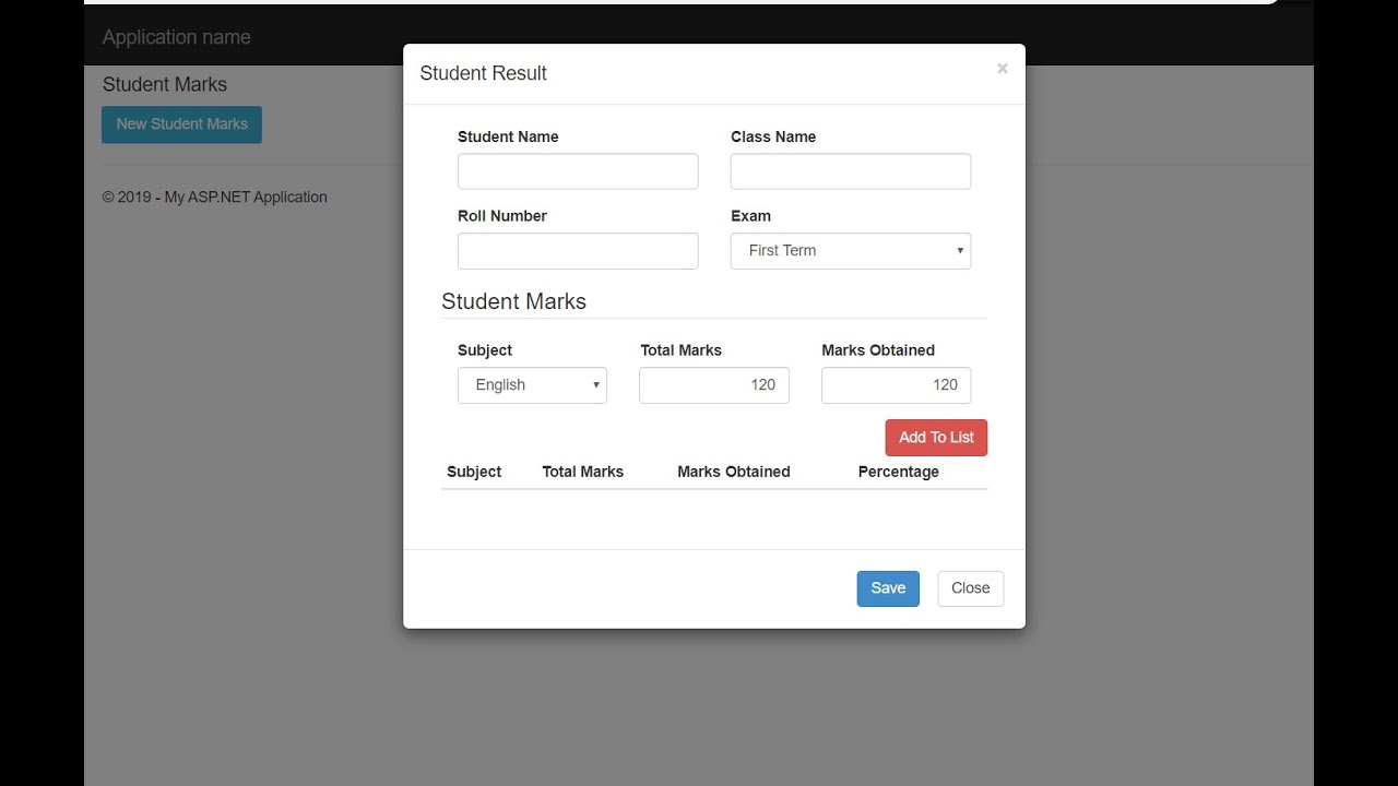 Student Exam Report Card in MVC Part 1 - YouTube