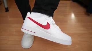 white and gym red air force 1