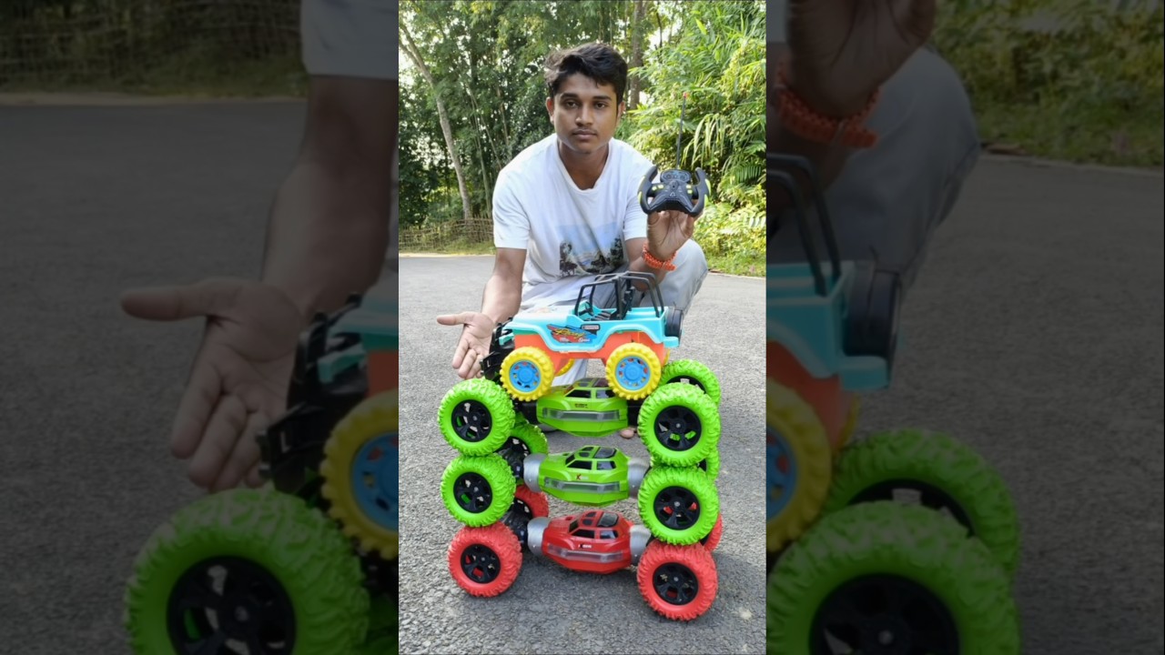 Remote Control Jeep & Three Moka Racing Car Testing ￼ 