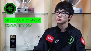 SK Telecom T1 Faker - Community Q&A #TeamRazer