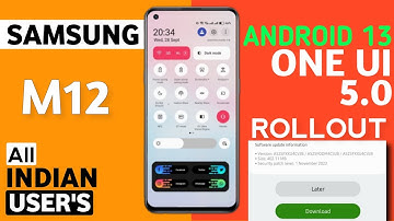Samsung M12 : OneUI 5.0 Android 13 Update Released🔥| New Features OneUI 5.0| New Software Update M12