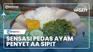 Sensasi Pedas Ayam Penyet Aa Sipit, Sedapnya Lumuran Sambal Cabai Ijo buat Pengunjung Rela Antri