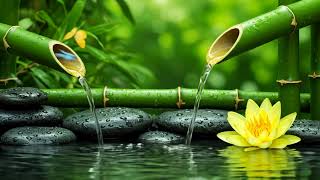 Bamboo Water Fountain and Soft Piano – Serenity Music for Meditation and Restful Healing Sleep