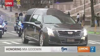 Motorcade escorts fallen Charlotte officer Mia Goodwin to funeral
