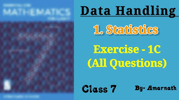 📊 Data Handling – Statistics (Exercise 1C) | Class 7 ICSE | Easy Explanation 💯