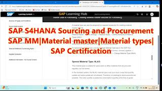 SAP MM S4HANA|Purchasing in SAP S4HANA|Material Master|Special Material types|Controls|Demo settings