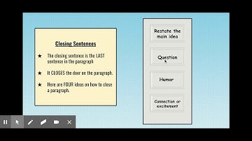 Paragraph Writing: Closing Sentence
