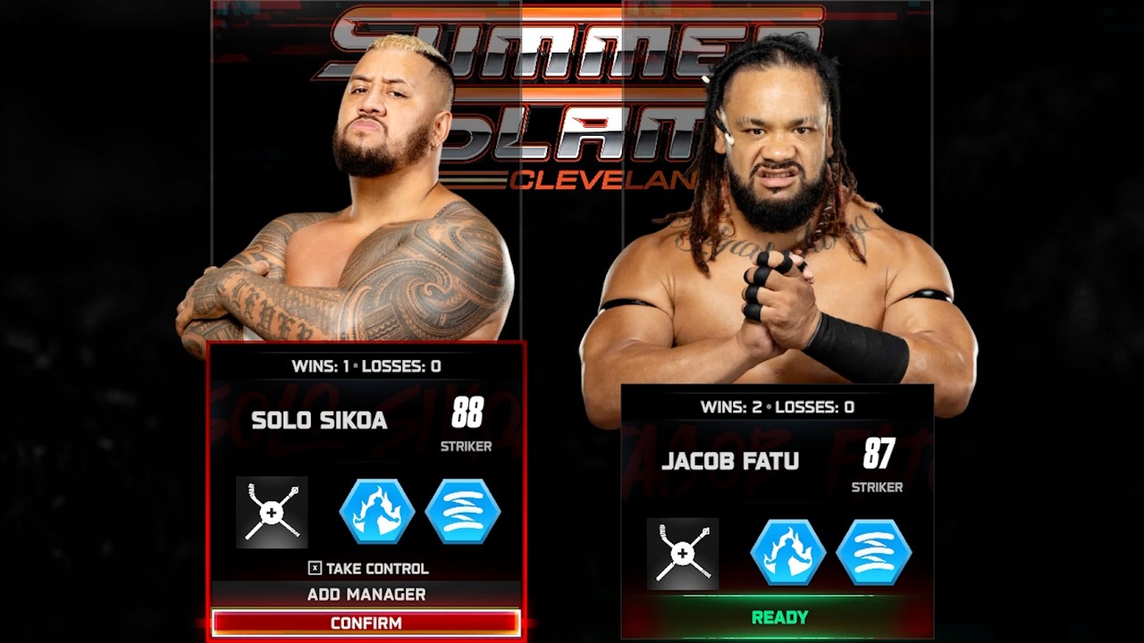 Solo Sikoa vs. Jacob Fatu - WWE United States Championship Match at SummerSlam 2025 : WWE 2K25