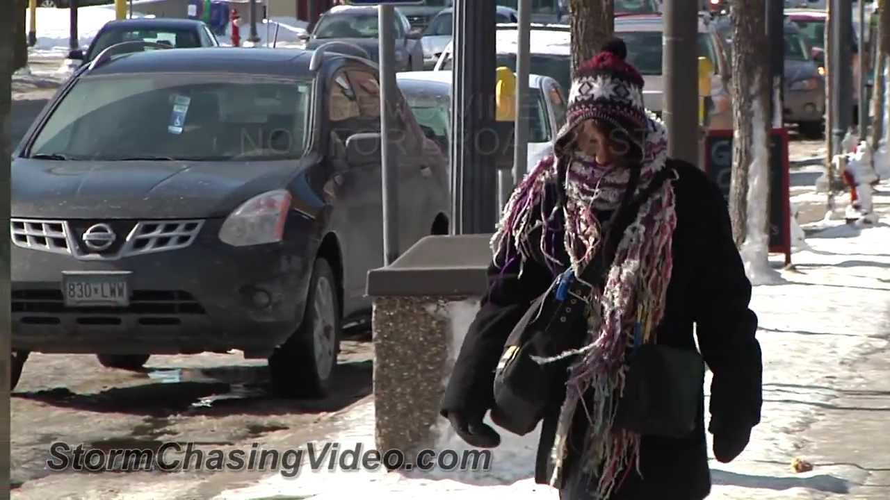 2/27/2014 Minneapolis, MN Sub Zero Cold People B-Roll