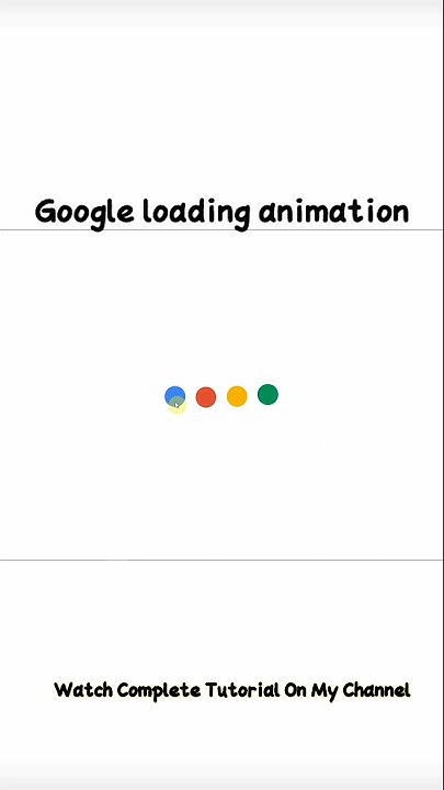 Google Loading Animation Using HTML CSS - YouTube