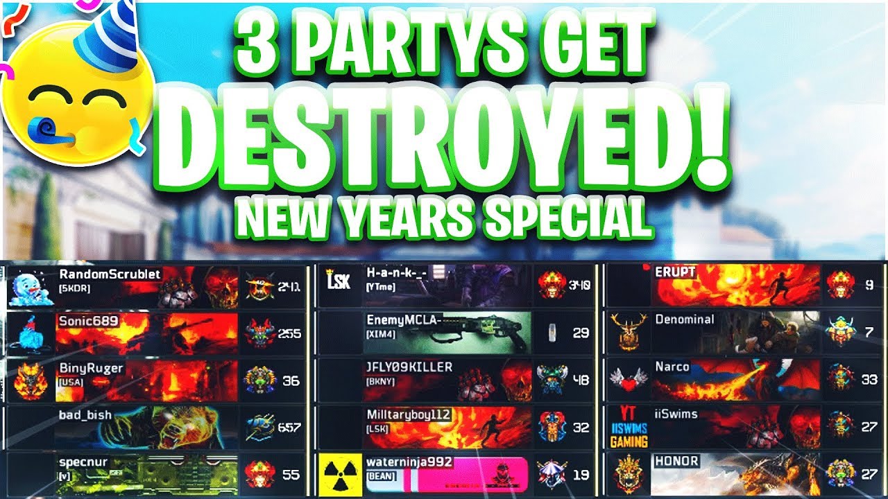 3 PARTYS GET DESTROYED & GUNSHIPPED IN BLACK OPS 4! (TRYHARDS GET EXPOSED) - Black Ops 4