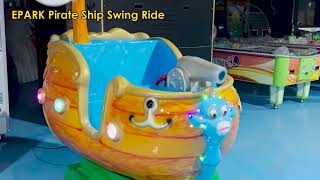Kids Pirate Ship Swing Ride Coin Operated Fiberglass Kiddie Rides Video Game Machine screenshot 2