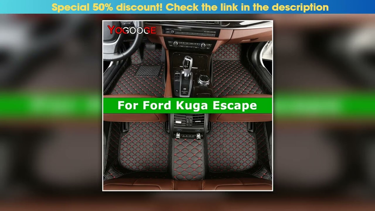 YOGOOGE Custom Car Floor Mats For Ford Kuga Escape 20122023 Auto Carpets Foot Coche Accessorie