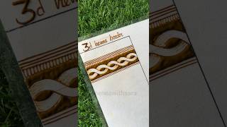 🔥 Easy 3D Henna Border Design | Trending Mehndi 2026 #shorts ##ytshorts #henna #hennadesign #art