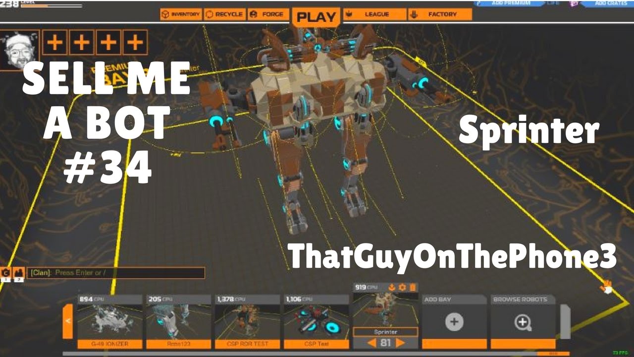 SELL ME A BOT #34 - Sprinter by Thatguyonthephone3 | Plasma & Flak Sprinter