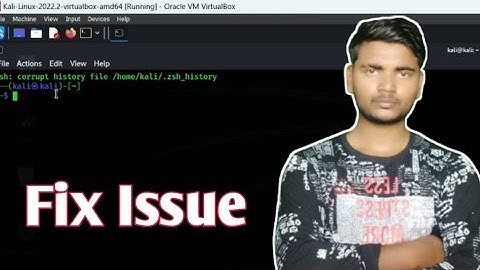 Fix Zsh Corrupt History File /Home/Kali/ .zsh history || Hindi