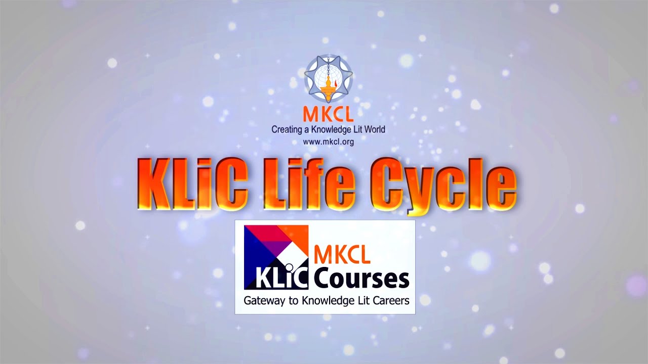 KLiC Courses Life Cycle | MKCL - YouTube