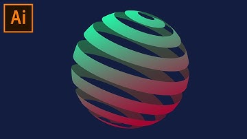 How to Create 3D Globe Spiral | Adobe Illustrator Tutorial