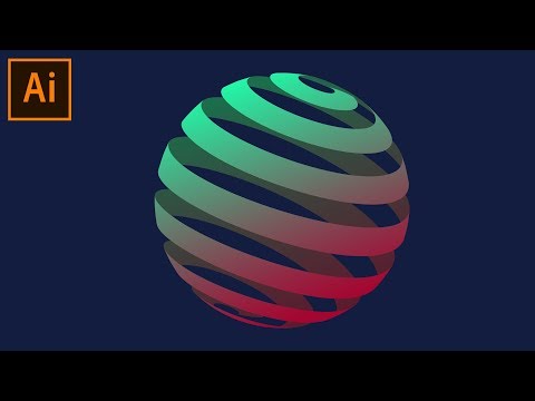 How to Create 3D Globe Spiral | Adobe Illustrator Tutorial