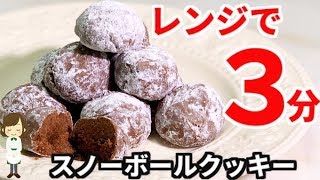 レンジで3分！超簡単な『ココアスノーボールクッキー』てぬキッチン/Tenu Kitchen