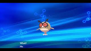 Hoothoot Evolving Into Noctowl -Pokemon Sword & Shield