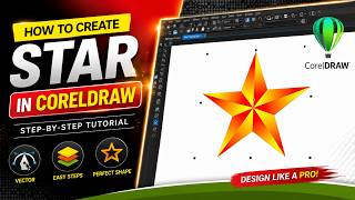 Beautiful Star Design in Coreldraw # coreldraw Tutorial #viral # design