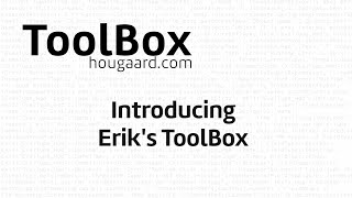 Information Introducing Erik's ToolBox for Business Central Update