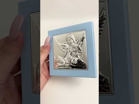 Ікона "Янгол Охоронець" дитяча для хлопчика 10х10 см, видео 1