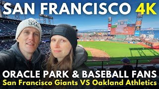 4K ORACLE PARK TOUR ⚾️ Baseball fans ✊ San Francisco GIANTS vs Oakland Athletics 👀 MLB Game