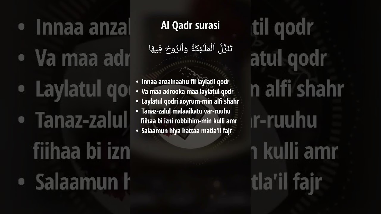 Al Qadr surasi 