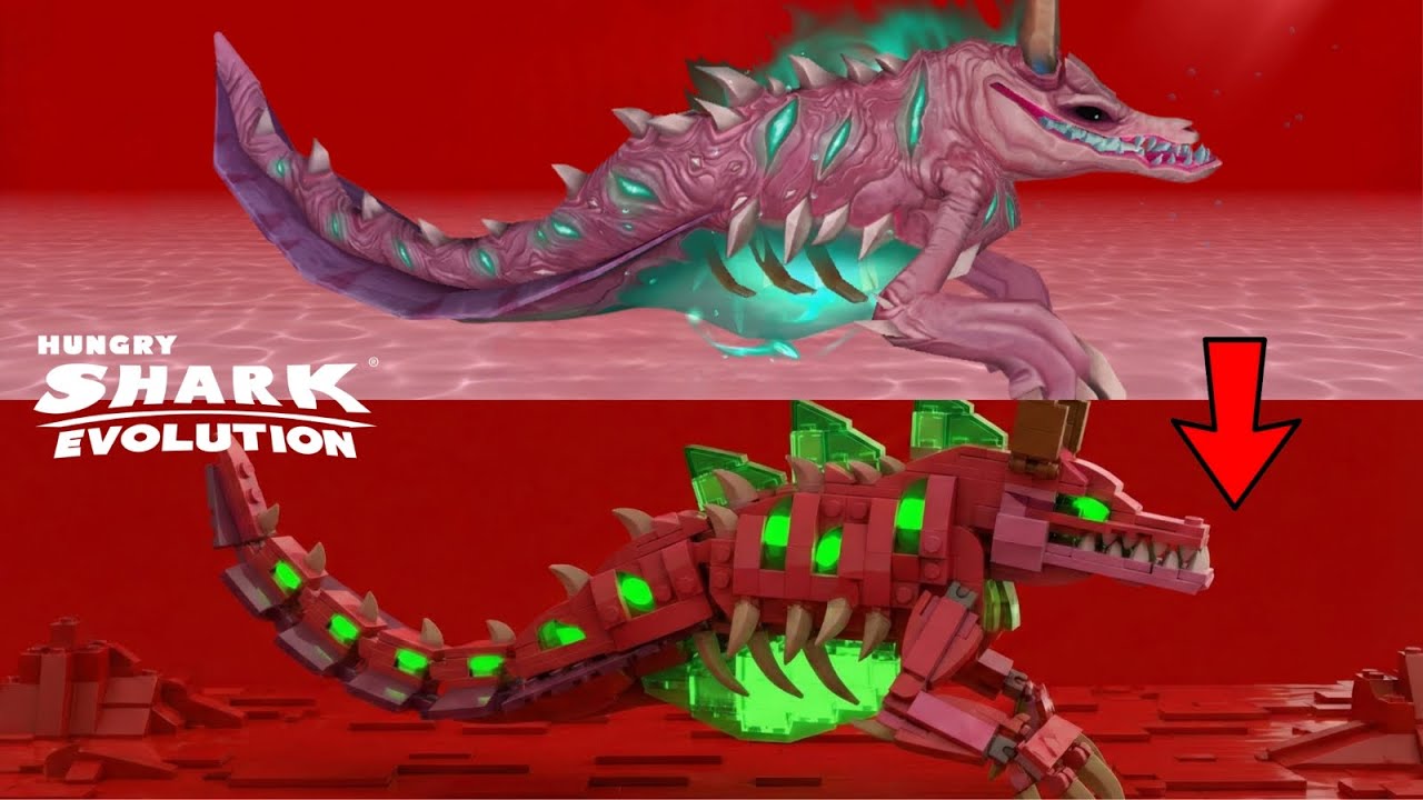 ALL DEMON SHARK TURN INTO LEGO - Hungry Shark Evolution