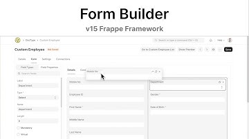 Form Builder | Frappe Framework Version 15