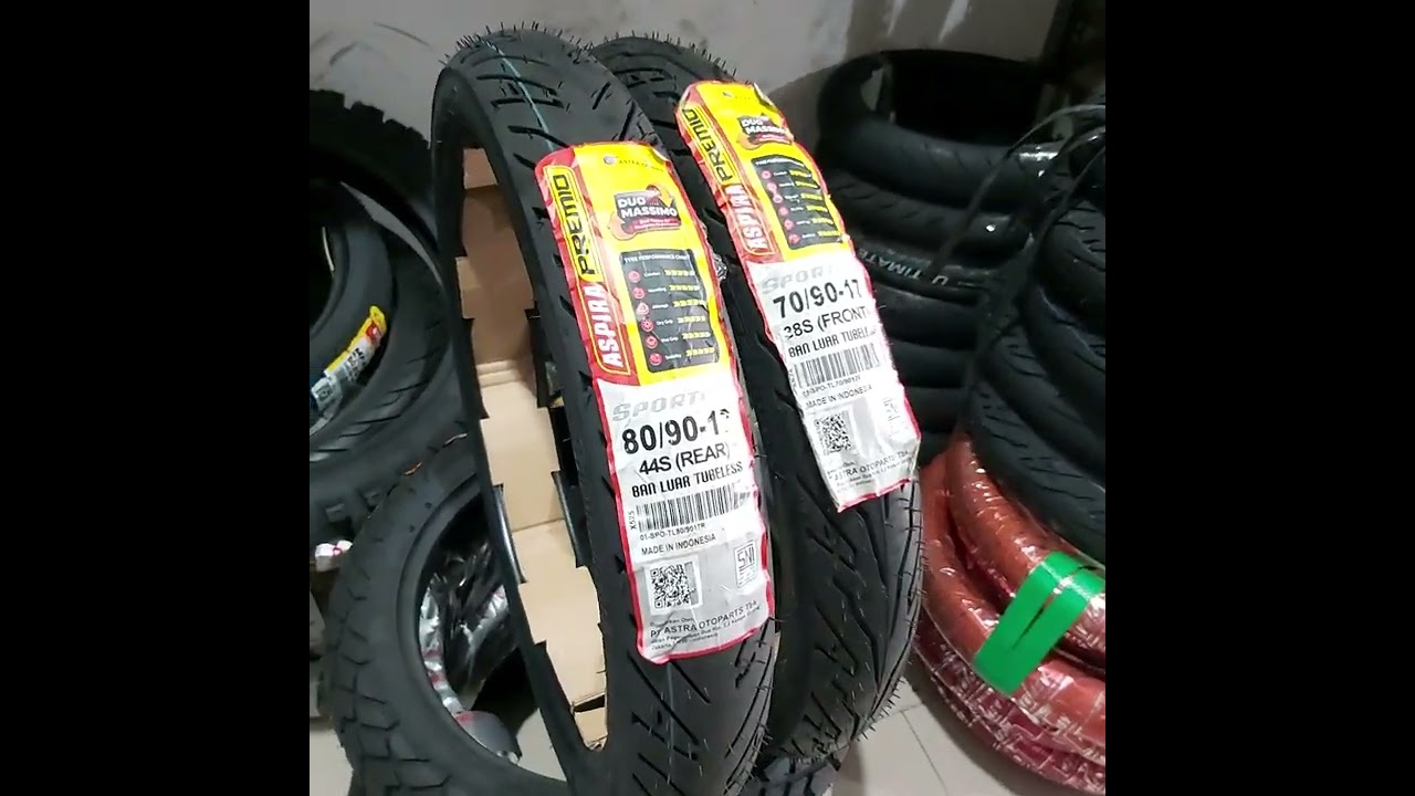 PAKET BAN MOTOR ASPIRA PREMIO SPORTIVO 70/90 - 17 & 80/90 - 17